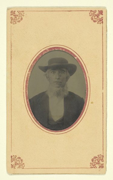 Untitled (Portrait of a Bearded Man with Hat), 1840-1900. Creator: Unknown.