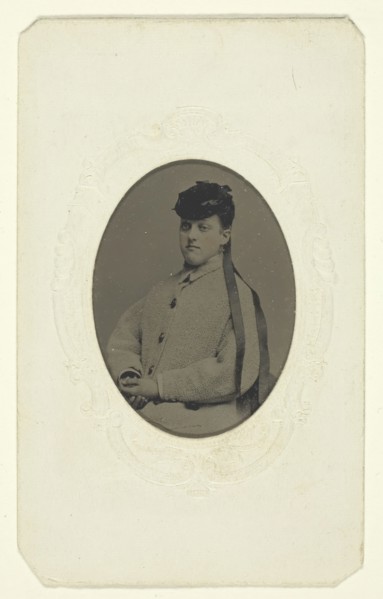 Untitled (Portrait of a Woman in a Hat), 1840-1900. Creator: Unknown.