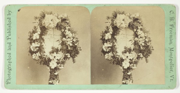 Untitled [wreath for a child], 1874.  Creator: C. H. Freeman.