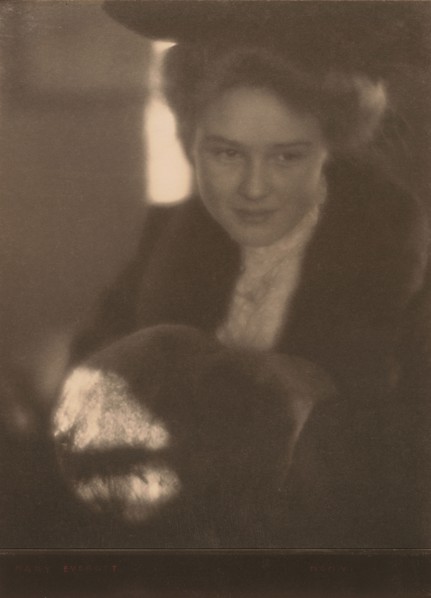 Girl with Muff, 1906. Creator: Clarence H White.