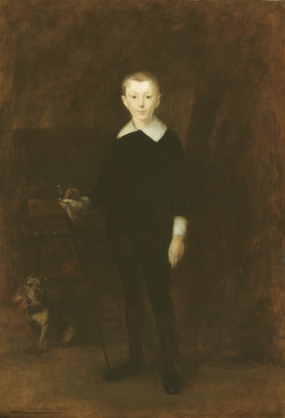 Portrait of a Boy, 1886. Creator: Eugene Carriere.