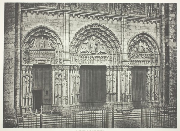 Main Portal, Chartres Cathedral, c. 1860, printed c. 1873. Creator: Edouard Baldus.