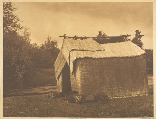 A Mat House - Skokomish, 1912. Creator: Edward Sheriff Curtis.