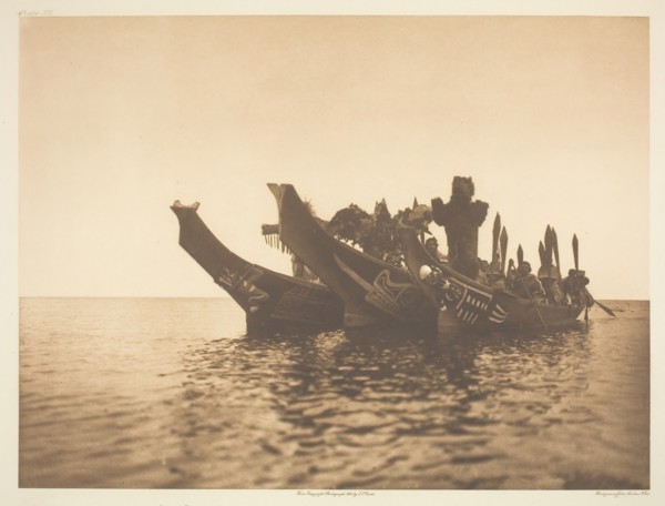 Masked Dancers in Canoes - Qagyuhl A, 1914. Creator: Edward Sheriff Curtis.
