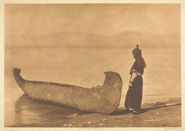 On the Shore of the Lake - Kutenai, 1910. Creator: Edward Sheriff Curtis.