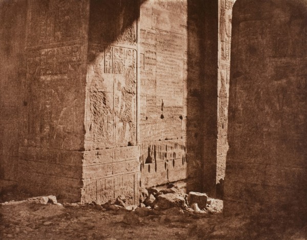 First Pylon - French Inscription Carved on the Eastern Embrasure at Point H, Island of Fila.., 1851/ Creator: Félix Teynard.