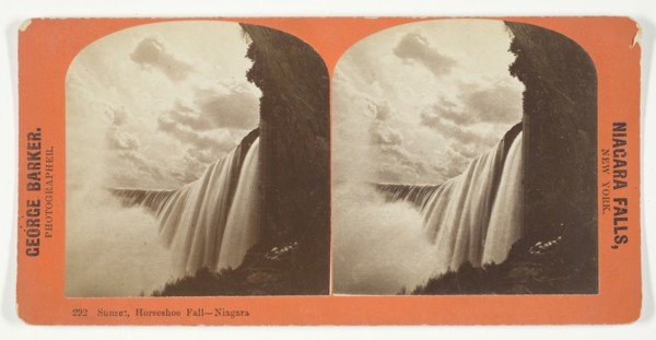 Sunset, Horseshoe Fall - Niagara, 1850/94. Creator: George Barker.