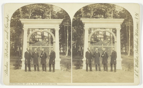 Counselors of C.L.S.C. at Bronze Gate, 1850/81. Creator: Lewis Emory Walker.