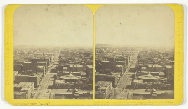 Bird's Eye View (South), 1873. Creator: Lovejoy & Foster.