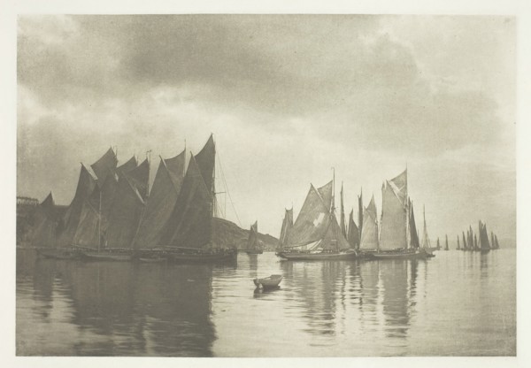 Brixham Trawlers, c. 1889, printed October 1889. Creator: Joseph Gale.