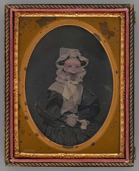 Untitled (Portrait of Masked Woman), 1858.  Creator: Rufus Anson.