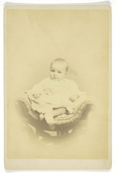 Untitled (Portrait of Seated Infant), 1850/1899. Creator: S. A. Thomas.