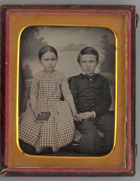 Untitled (Portrait of a Girl and a Boy), 1847. Creator: Samuel Broadbent.