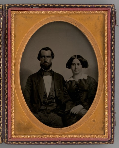 Untitled (Portrait of a Man and a Woman), 1863. Creator: Thomas Faris.