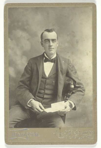 Untitled (Portrait of Seated Man), 1880/1899. Creator: Thompson Studio.