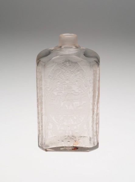 Bottle, Bohemia, Early 18th century. Creator: Bohemia Glass.