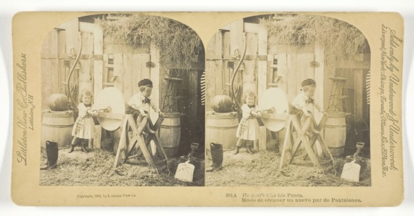 He don't like his Pants, 1891. Creator: Underwood & Underwood.