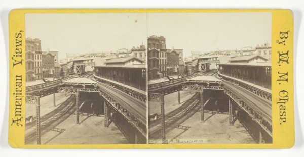 Elevated R.R. Bowery, N.Y., late 19th century. Creator: W. M. Chase.