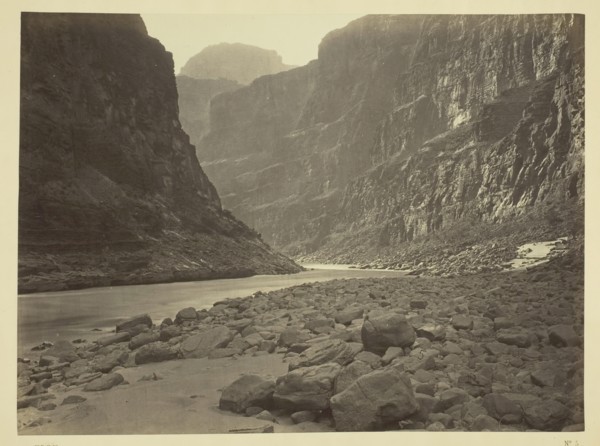 Colorado River, Mouth of Kanab Wash, Looking West, 1872. Creator: William H. Bell.