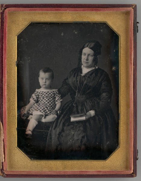 Untitled (Portrait of a Woman and Child), 1848. Creators: William Langenheim, Frederick Langenheim.