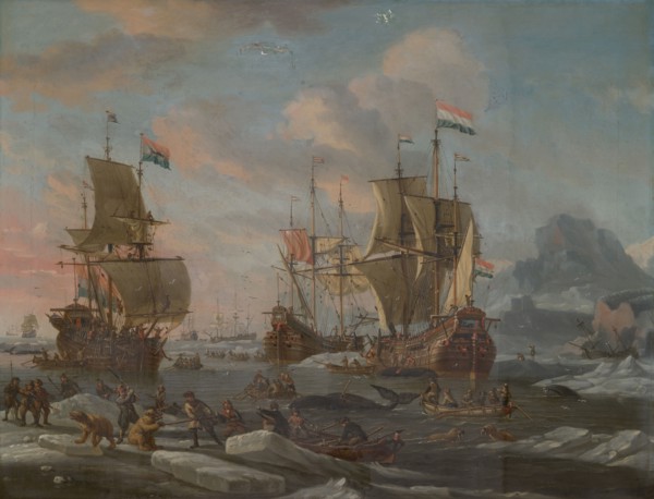 The Dutch Whaling Fleet, 1690/1700. Creator: Abraham Storck.
