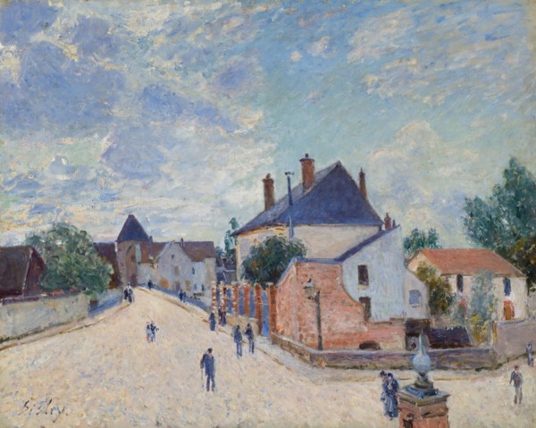 Street in Moret, c. 1890. Creator: Alfred Sisley.
