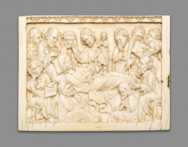 Diptych Fragment: The Death of the Virgin, 1375/1400. Creator: Master of Kremsmunster.