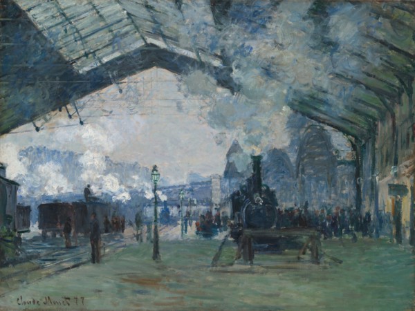 Arrival of the Normandy Train, Gare Saint-Lazare, 1877. Creator: Claude Monet.