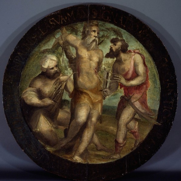 Saint Ignatius of Antioch Disemboweled by Trajan's Torturers, 1525/27. Creator: Domenico Beccafumi.