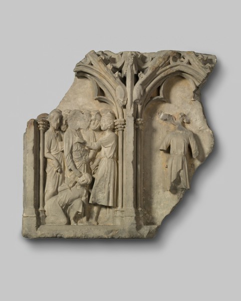 Fragment of an Altarpiece with the Betrayal of Christ and the Suicide of Judas, 1300/1325. Creator: Unknown.