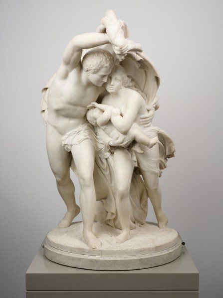 Flight from Pompeii, 1873. Creator: Giovanni Maria Benzoni.