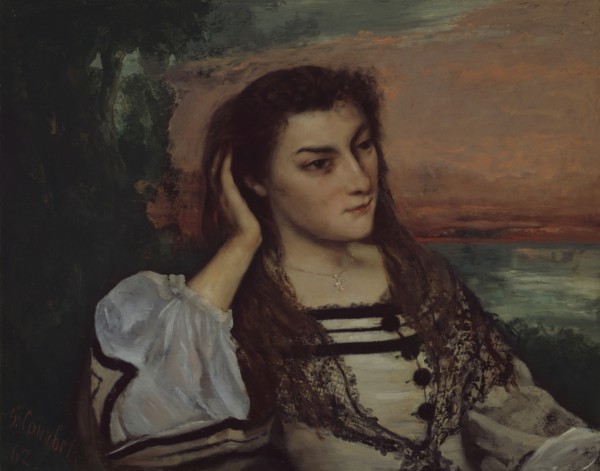 Rêverie (Portrait of Gabrielle Borreau), 1862. Creator: Gustave Courbet.
