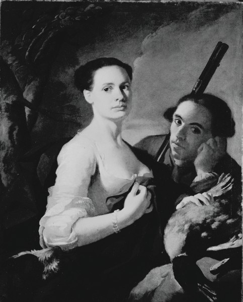 Young Woman with Hunter, c. 1750. Creator: Unknown.