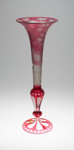 Vase, Bohemia, c. 1850. Creator: Bohemia Glass.