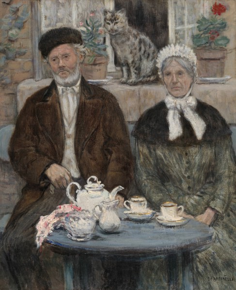 Afternoon Tea, c. 1880. Creator: Jean Francois Raffaelli.