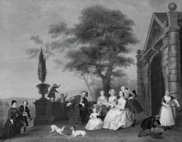 Family Group on a Terrace, c. 1740. Creator: John Theodore Heins.