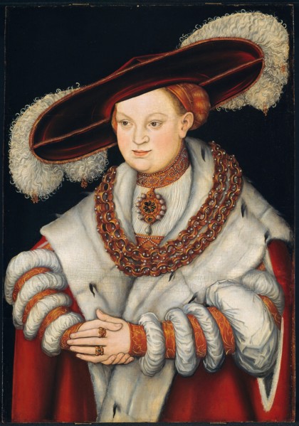 Portrait of Magdalena of Saxony, Wife of Elector Joachim II of Brandenburg, c. 1529. Creator: Lucas Cranach the Elder.