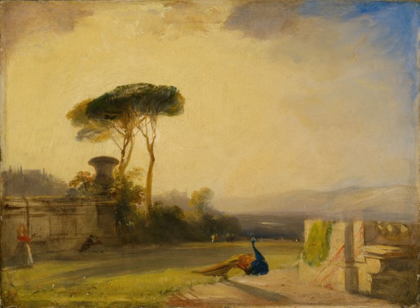 View on the Grounds of a Villa near Florence, 1826. Creator: Richard Parkes Bonington.