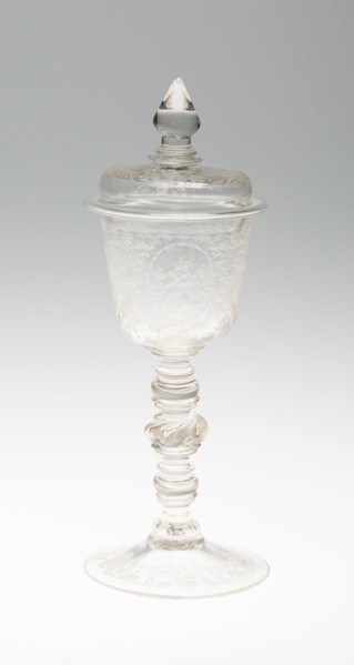 Goblet with Cover, Bohemia, c. 1690. Creator: Bohemia Glass.