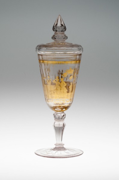 Wine Glass and Cover, Bohemia, c. 1730. Creator: Bohemia Glass.