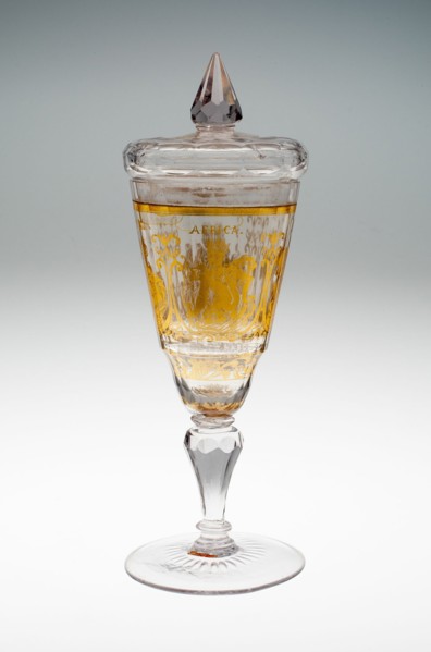 Wine Glass and Cover, Bohemia, c. 1730. Creator: Bohemia Glass.