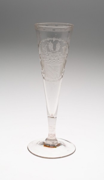 Champagne Glass, Bohemia, c. 1800. Creator: Bohemia Glass.