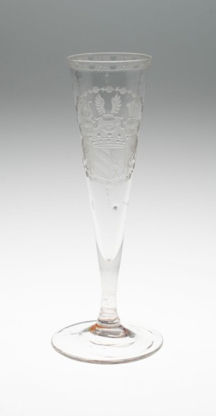 Champagne Glass, Bohemia, c. 1800. Creator: Bohemia Glass.