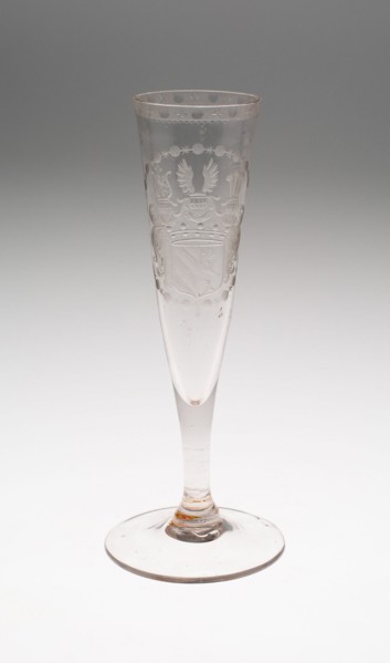 Champagne Glass, Bohemia, c. 1800. Creator: Bohemia Glass.