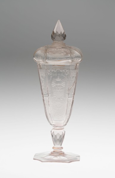 Goblet with Cover, Bohemia, c. 1725. Creator: Bohemia Glass.