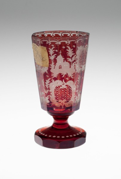 Wine Glass, Bohemia, c. 1850/80. Creator: Bohemia Glass.