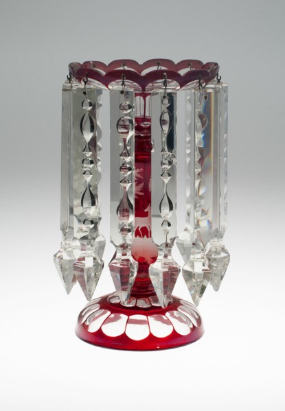 Candelabra, Bohemia, c. 1840/50. Creator: Bohemia Glass.
