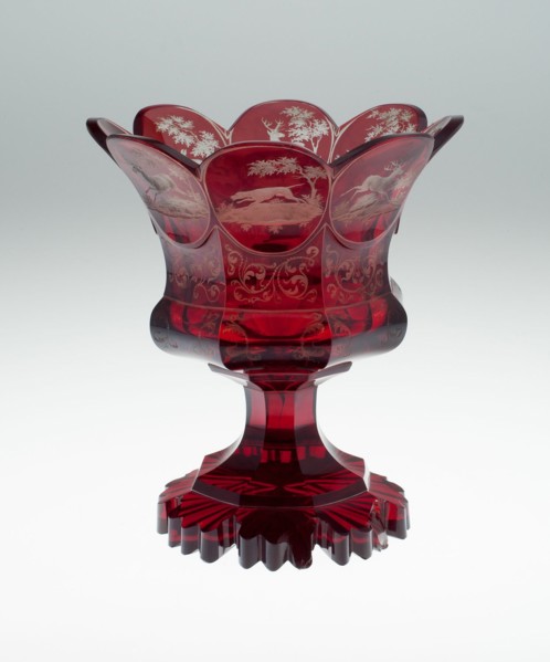 Compote, Bohemia, c. 1850. Creator: Bohemia Glass.