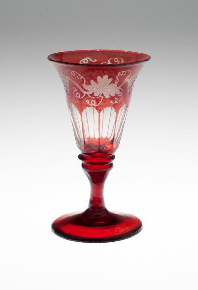 Wine Glass, Bohemia, Mid to late 19th century. Creator: Bohemia Glass.
