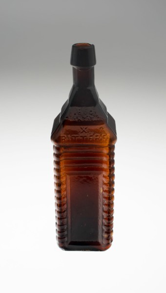 Bottle, Bohemia, c. 1840/50. Creator: Bohemia Glass.